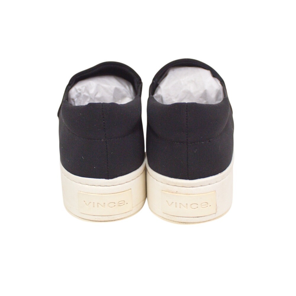 Vince. Warren Platform Slip On Sneakers | Black Canvas Loafer Sneaker Size 7 - Picture 6 of 14